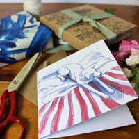 Growing Paper Dog On Bed Plantable Greeting Card